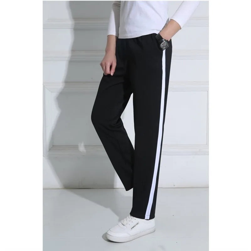 Unisex New Pants Casual Sweatpants Striped Bastic Trousers Pants Men Joggers Simple Work Pants