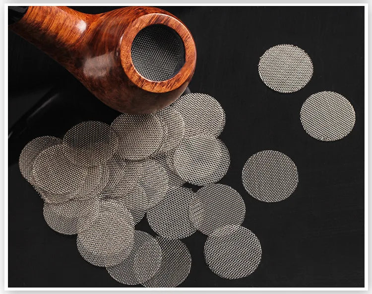 100pcs 20mm Stainless Steel Pipe Screen For Shisha/Hookah/Chicha/Narguile Metal/Glass/Wood Water Smoking Tobacco Pipe Filters
