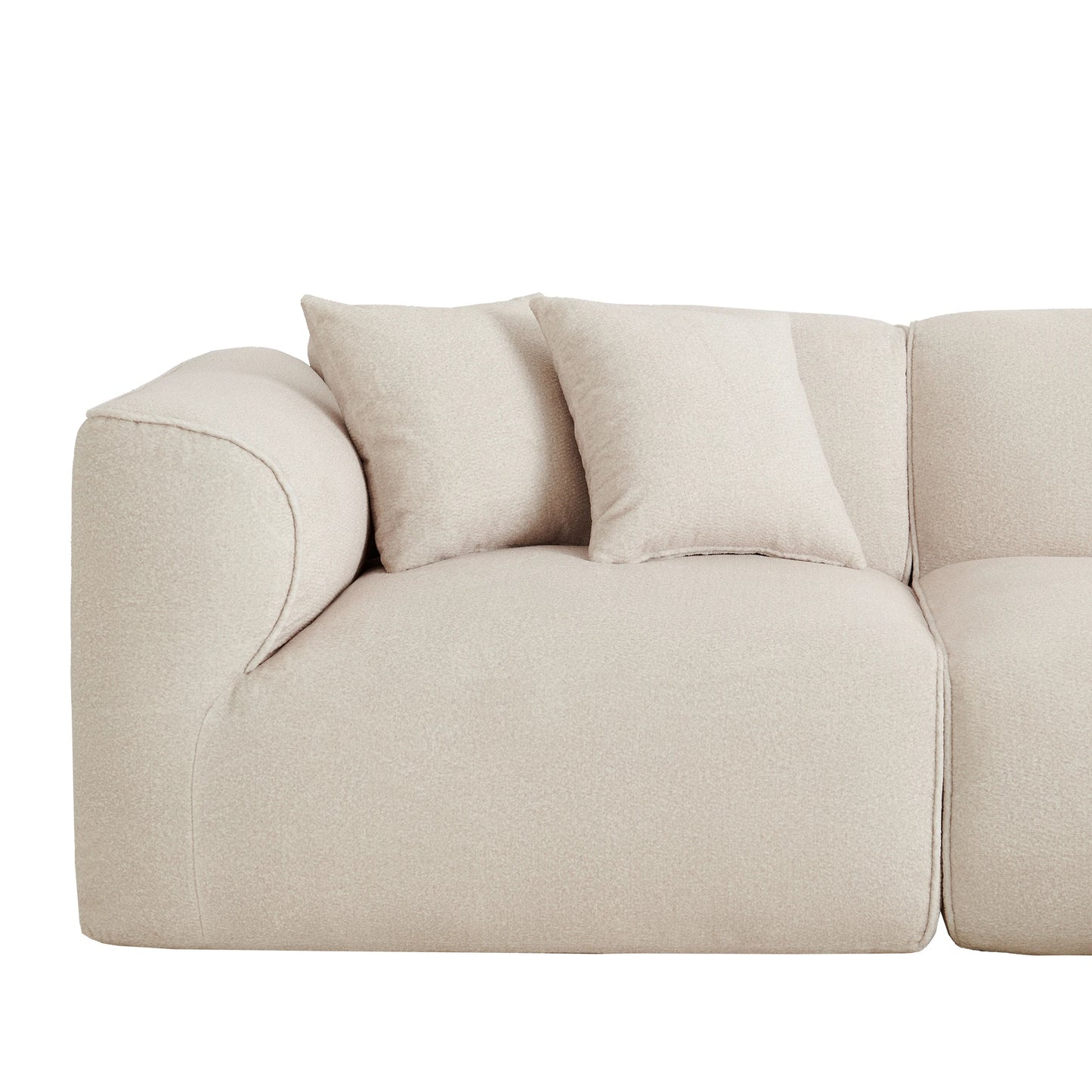 Luxury Living Room L-Shaped Modern Convertible Sofa Set 4-Seater Pure Sponge Seat Cushions Detachable Footstool for Hotel Bed