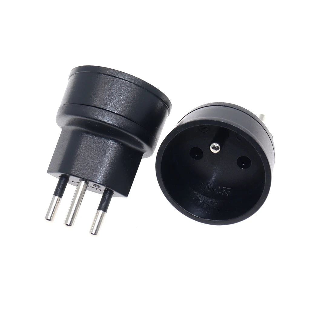 European France TO Swiss plugs Travel Adapter 3 pin plug 10A 250V Power Plug EU to Switzerland Electrical Plug