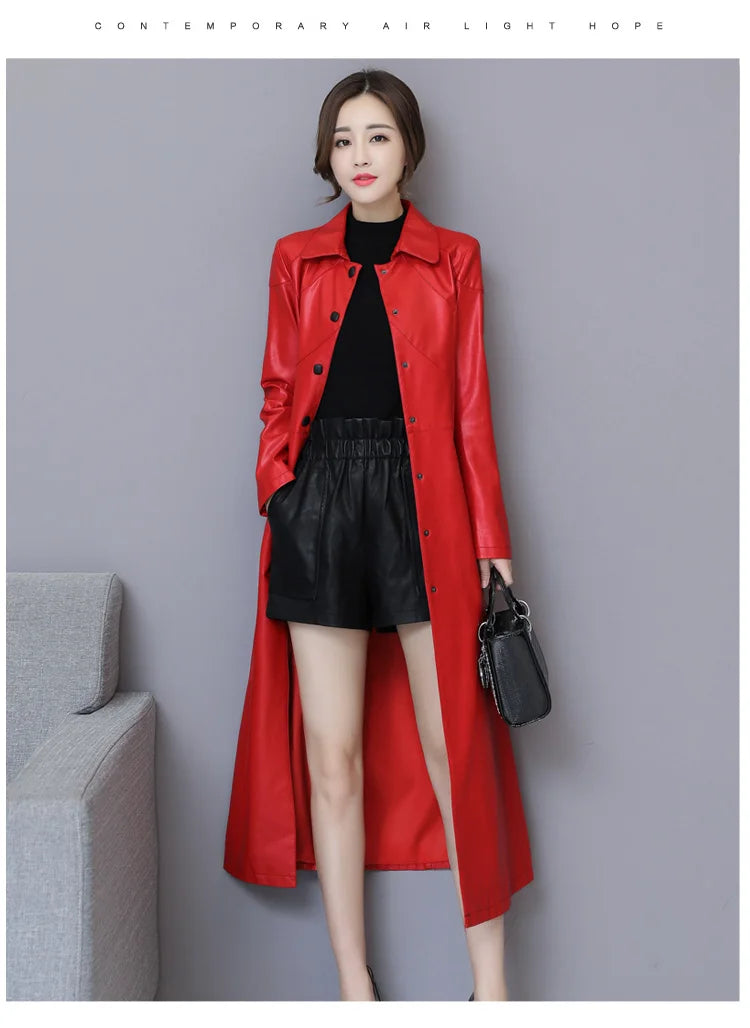 New Women Sheepskin Coat Autumn Winter 2025 Fashion Keep Warm Long Jacket Thicken Sheep Leather Coat Suede Outerwear Female