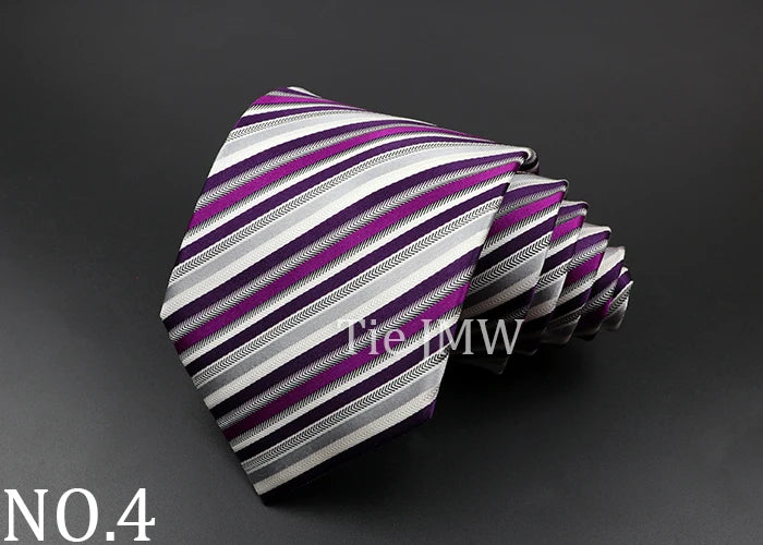 100% Silk Tie 8 cm Stripe Necktie High Quantity Plaid Ties For Men Slim Cravat Neckties Business Meeting Suit Dress Gravatas