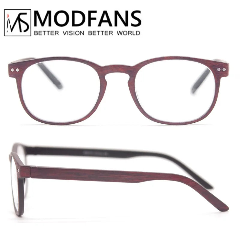 Reading Glasses for Men & Women, Wood-Looked Frame Readers Outdoor Sun Glasses Reading -  Lightweight Spring Hinge Eyegalsses