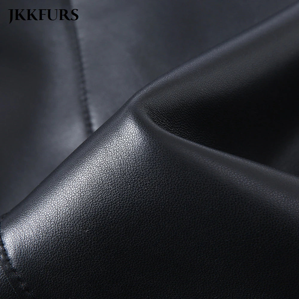 2025 26 Colours Women's Genuine Leather Jacket New Fashion Real Leather Coat Lady Autumn Winter Sheepskin Leather S7547