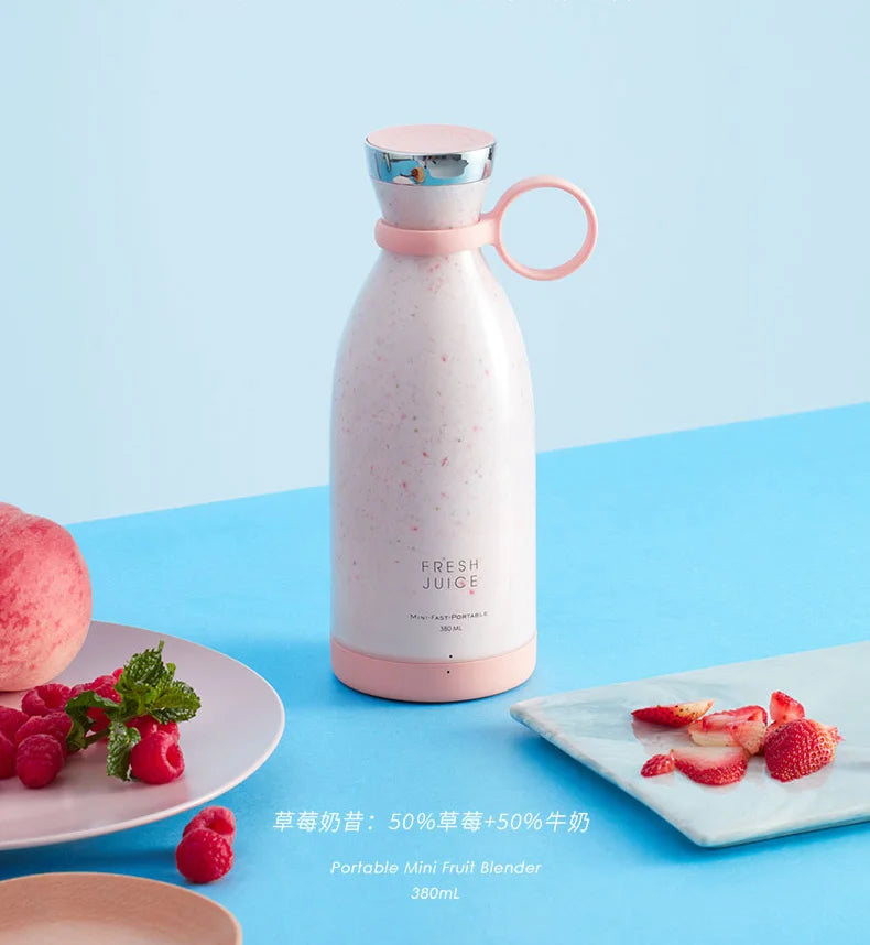 Blender Smoothie Juicer, Portable Blender Mini Jug Blenders, Multifunctional Personal Blender with USB Rechargeable