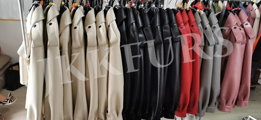 2025 26 Colours Women's Genuine Leather Jacket New Fashion Real Leather Coat Lady Autumn Winter Sheepskin Leather S7547
