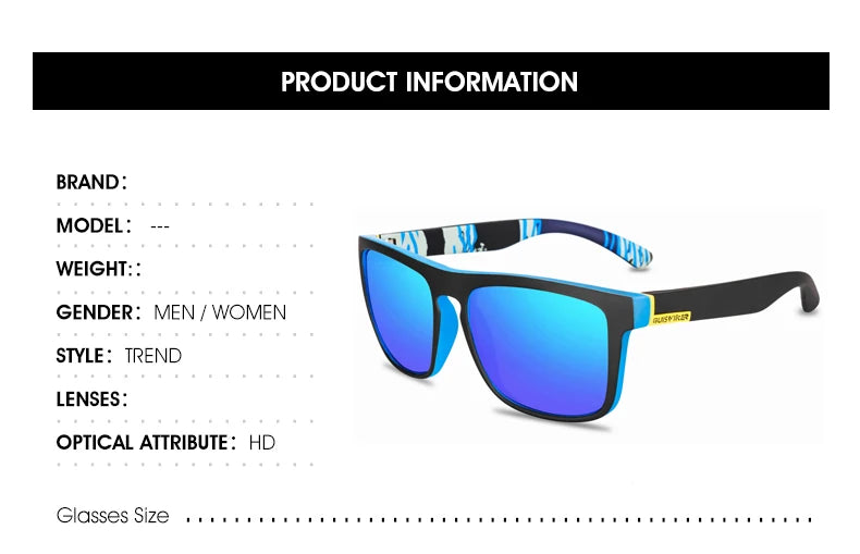 Brand Polarized Fishing Glasses Men Women Sunglasses Outdoor Sport Goggles Driving Eyewear UV400 Sun (NO Paper BOX)