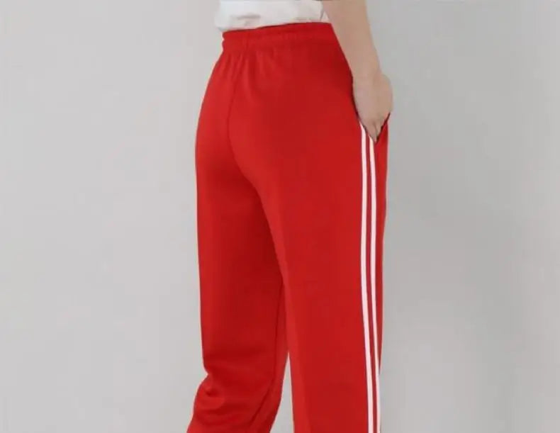2023 Summer Men's Casual Sweatpants Men Jogger Basic Trousers Tracksuit Side Stripe Bottoms Breathable Sportswear Track Pants