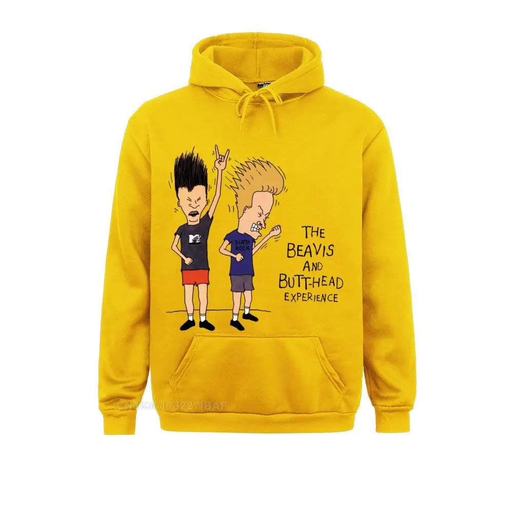 Men JackeSweatshirt Rock Music Beavis And Butthead Youth Sportswear Cotton Great Mens Oversized Harajuku Hoodies Custom
