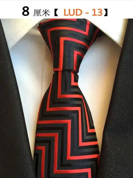 New Classic Silk Men's Ties Neck Ties 8cm Plaid Striped Ties for Men Formal Business Luxury Wedding Party Neckties Gravatas