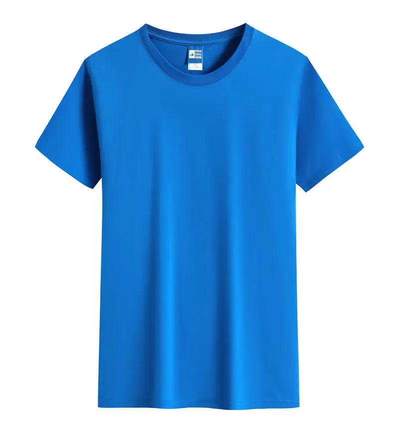 Men's 100% Cotton T-shirt Custom Printing Printing Short-sleeved Embroidery Company Logo Breathable Solid Color Top 4xl