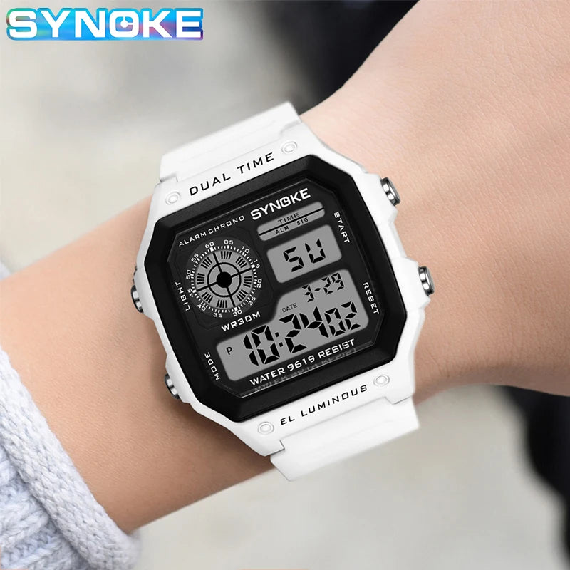 Digital Watches For Men Military Wristwatches Black Sports Watch Men Square LED Male Clock Relogio Masculino