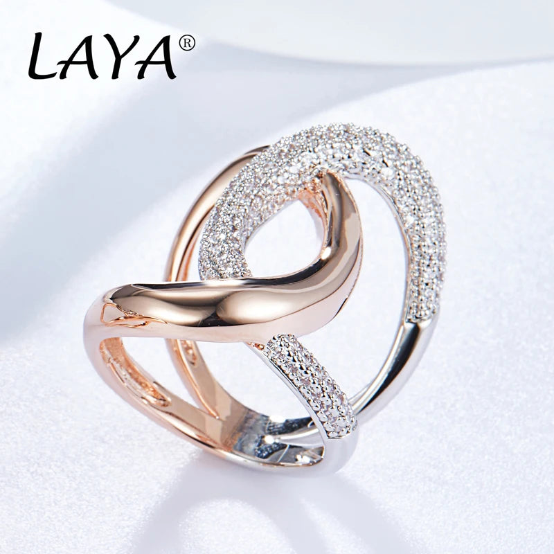 2025 925 Sterling Silver Fashion Luxury Irregular High Quality Zircon Cross Ring Gift For Men Women Party Personality Jewelry