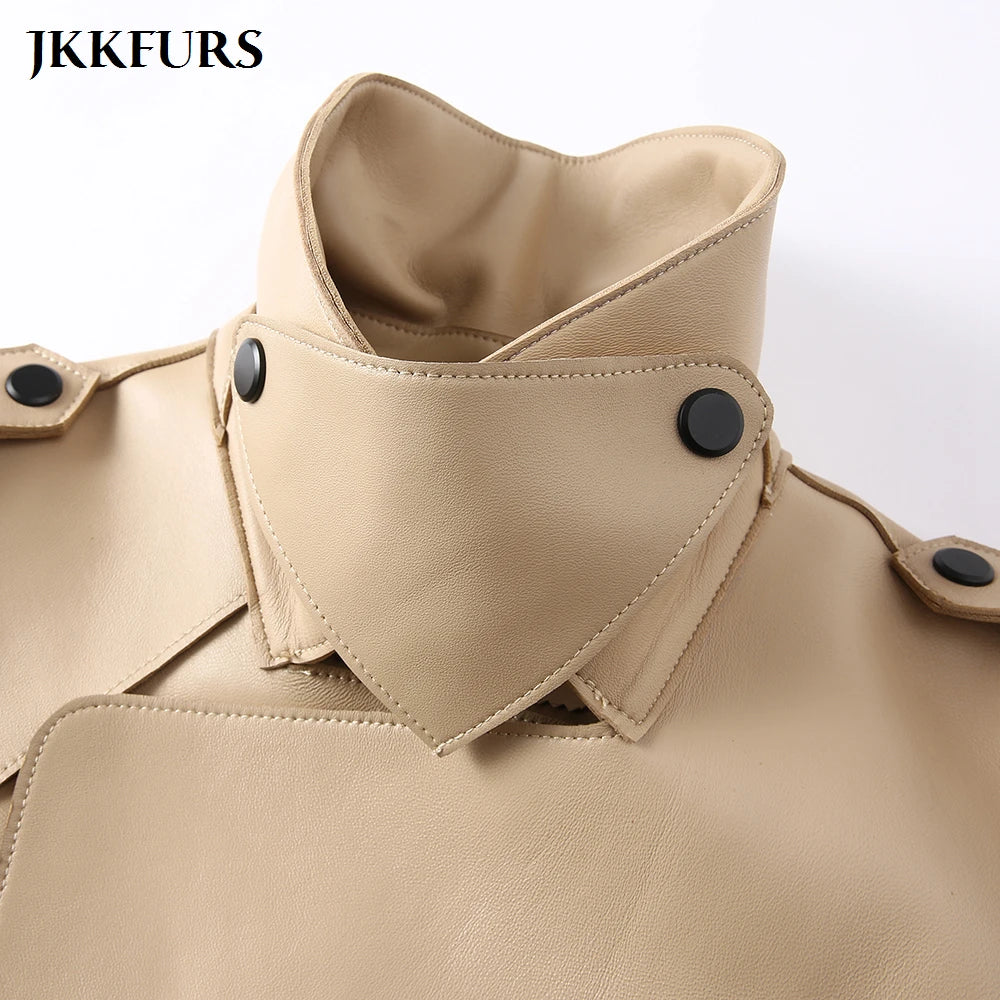 2025 26 Colours Women's Genuine Leather Jacket New Fashion Real Leather Coat Lady Autumn Winter Sheepskin Leather S7547