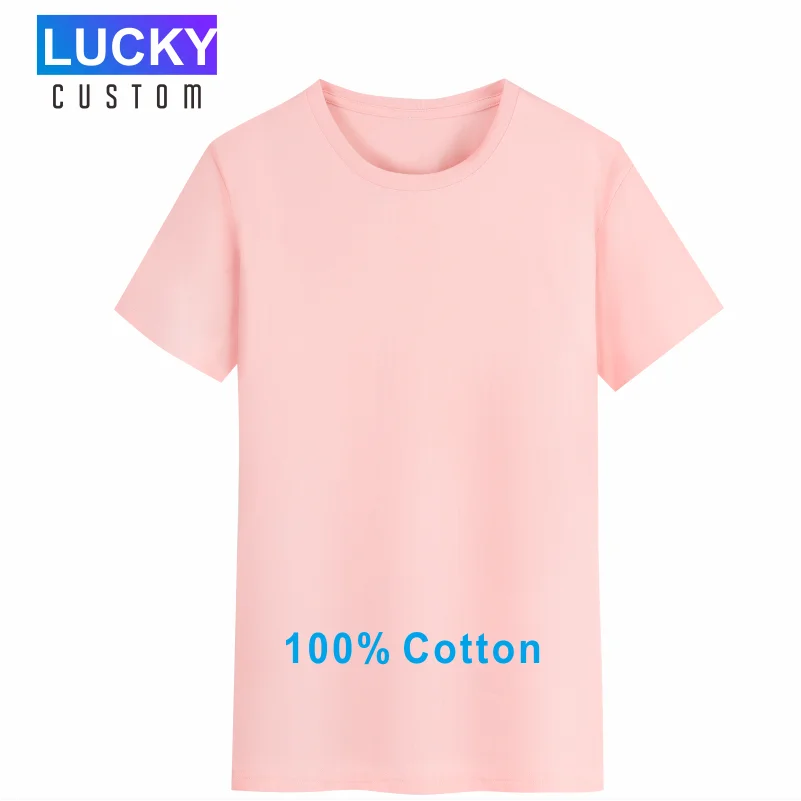 Men's 100% Cotton T-shirt Custom Printing Printing Short-sleeved Embroidery Company Logo Breathable Solid Color Top 4xl