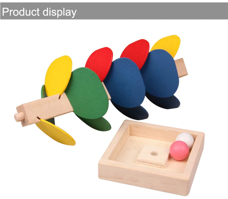 Mini Colorful Tree Marble Ball Run Track Building Blocks Kids Wooden Toys Montessori Learning Educational Toys for Children