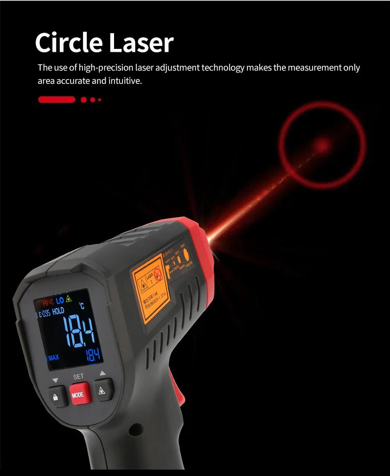 UNI-T UT306S UT306C Digital Infrared Thermometer Non-contact Laser Thermometer Gun Temperature Tester -50-500