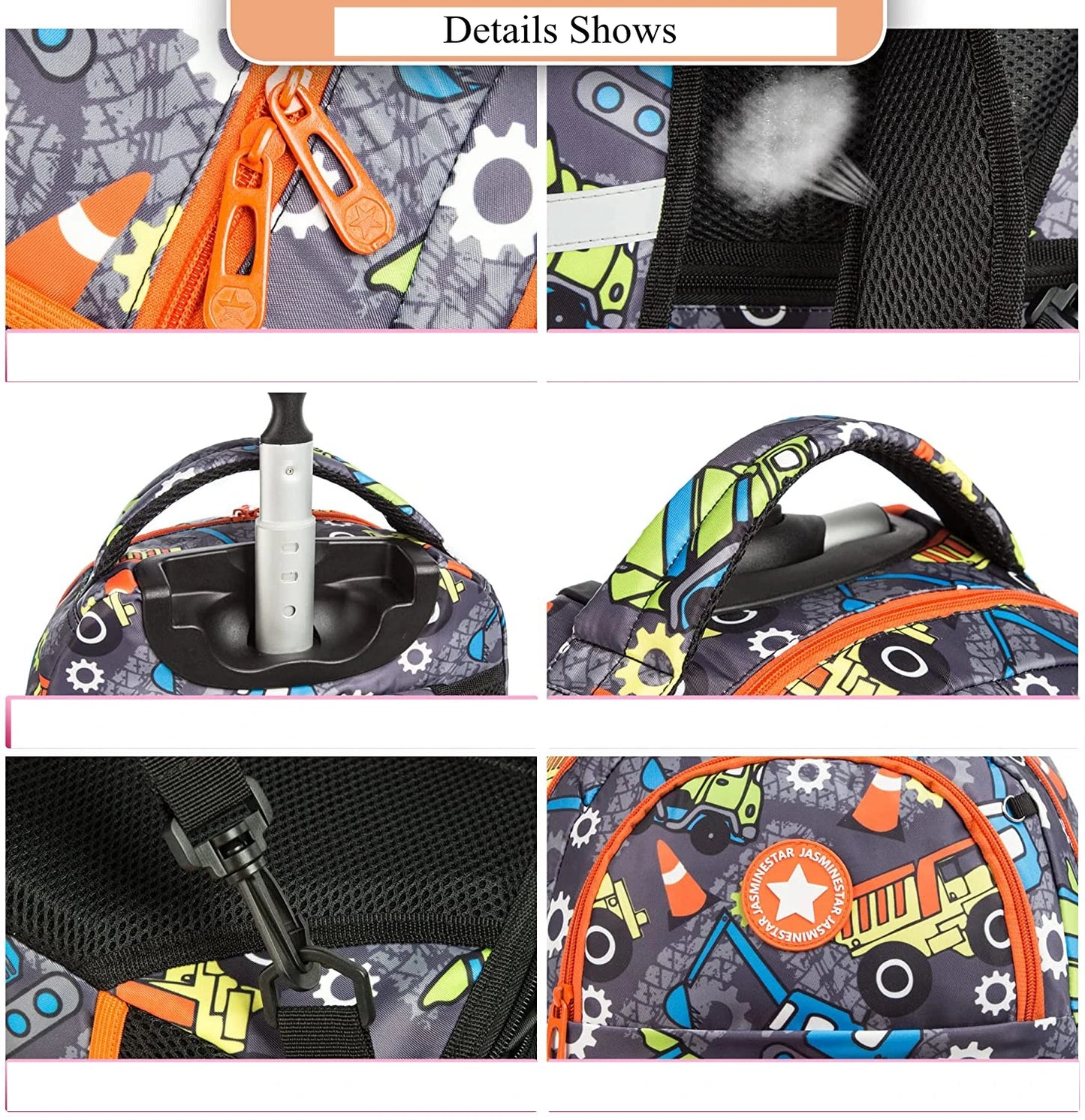 Kids School Rolling Backpack Bag for girls School Trolley Bag for boys Laptop Trolley Backpack Bag Children Rolling luggage Bags