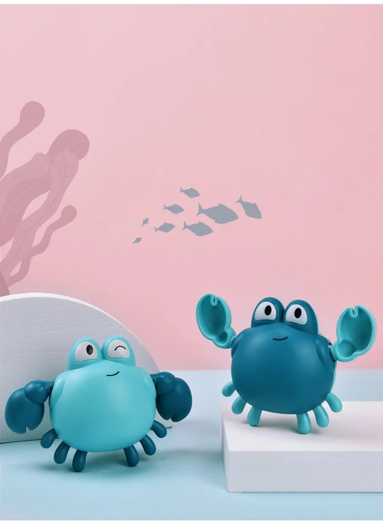 New Baby Bath Toys Cartoon Kids Learning Cognition Cute Animal Swimming Frogs Tortoise Crab Classic Baby Water Toy For Children