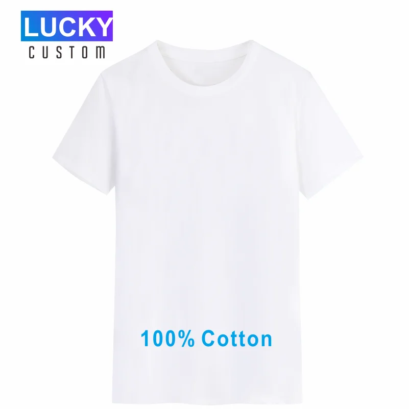 Men's 100% Cotton T-shirt Custom Printing Printing Short-sleeved Embroidery Company Logo Breathable Solid Color Top 4xl
