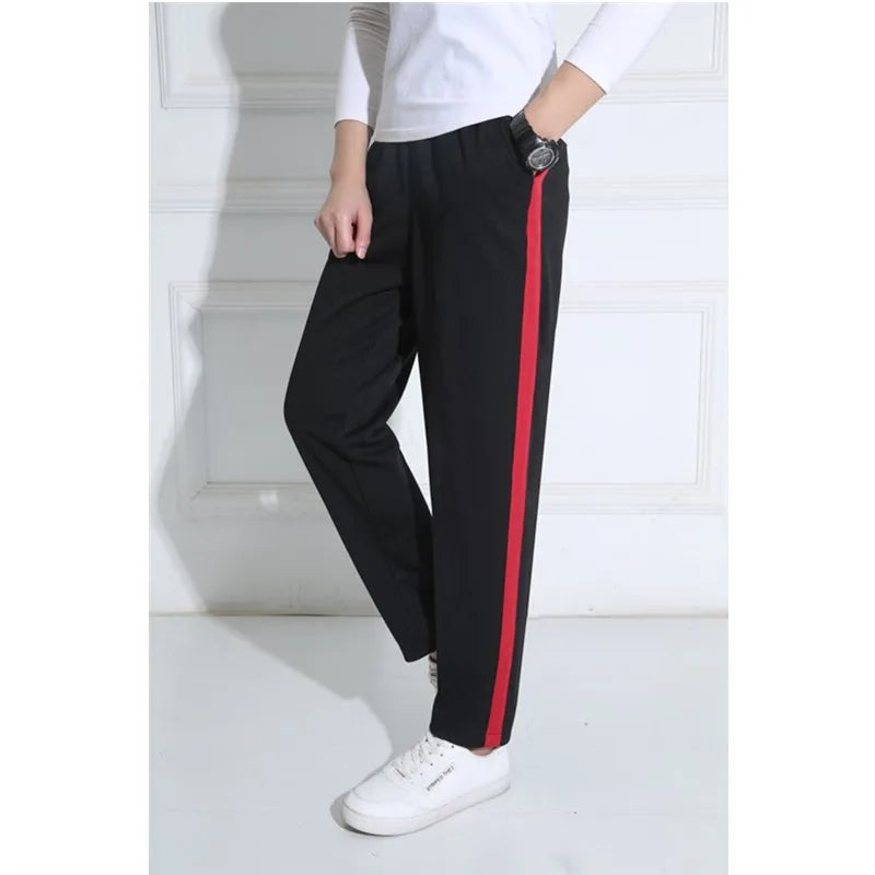 Unisex New Pants Casual Sweatpants Striped Bastic Trousers Pants Men Joggers Simple Work Pants