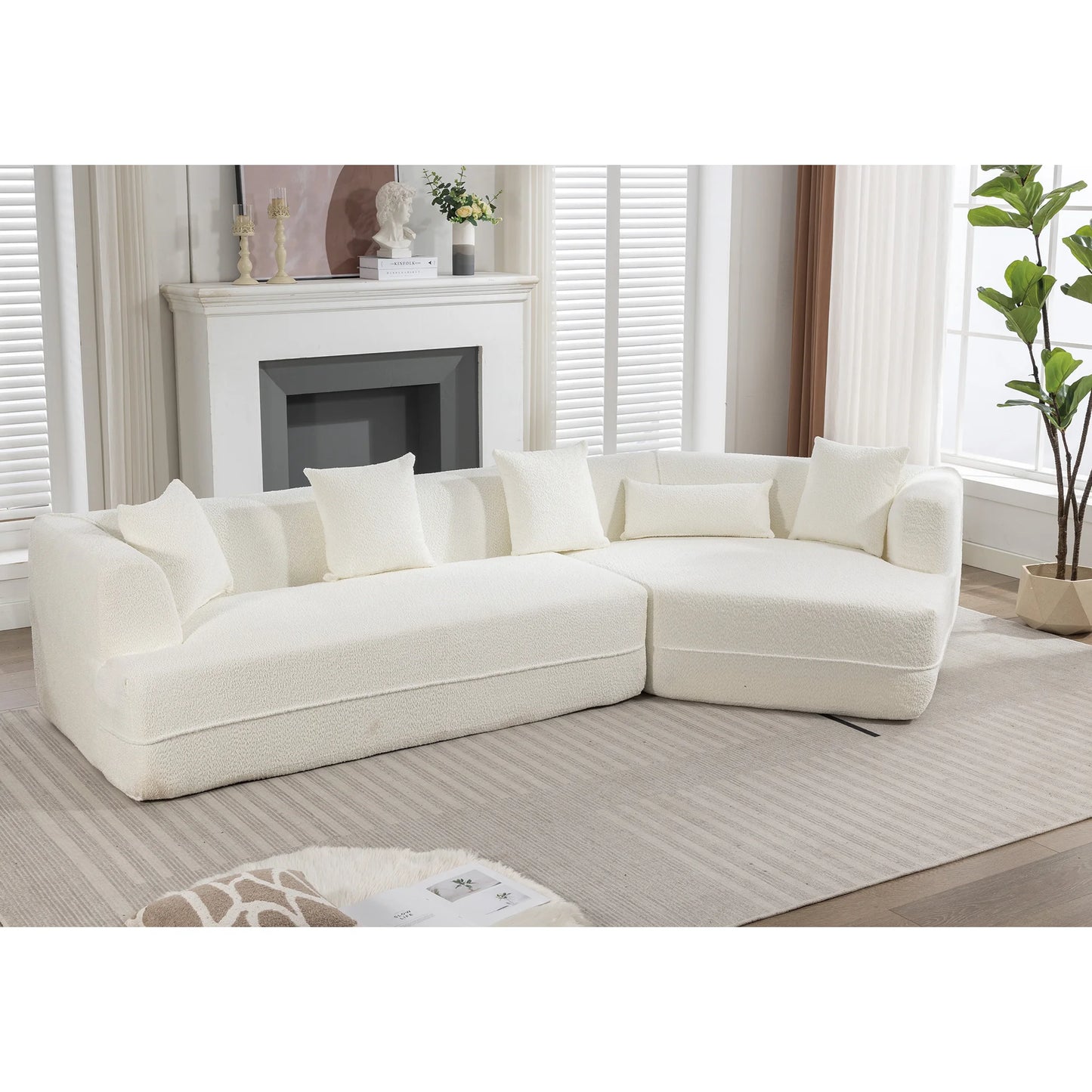 New Extended Edition Modular Sofa Set Convertible Modern Minimalist Style for Apartment & Hotel Living Rooms