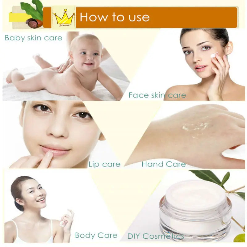 50g/100g Natural Organic Unrefined Shea Butter Oil Skin Care Body Massage Oil Moisturizing Nourishing Cosmetics Raw