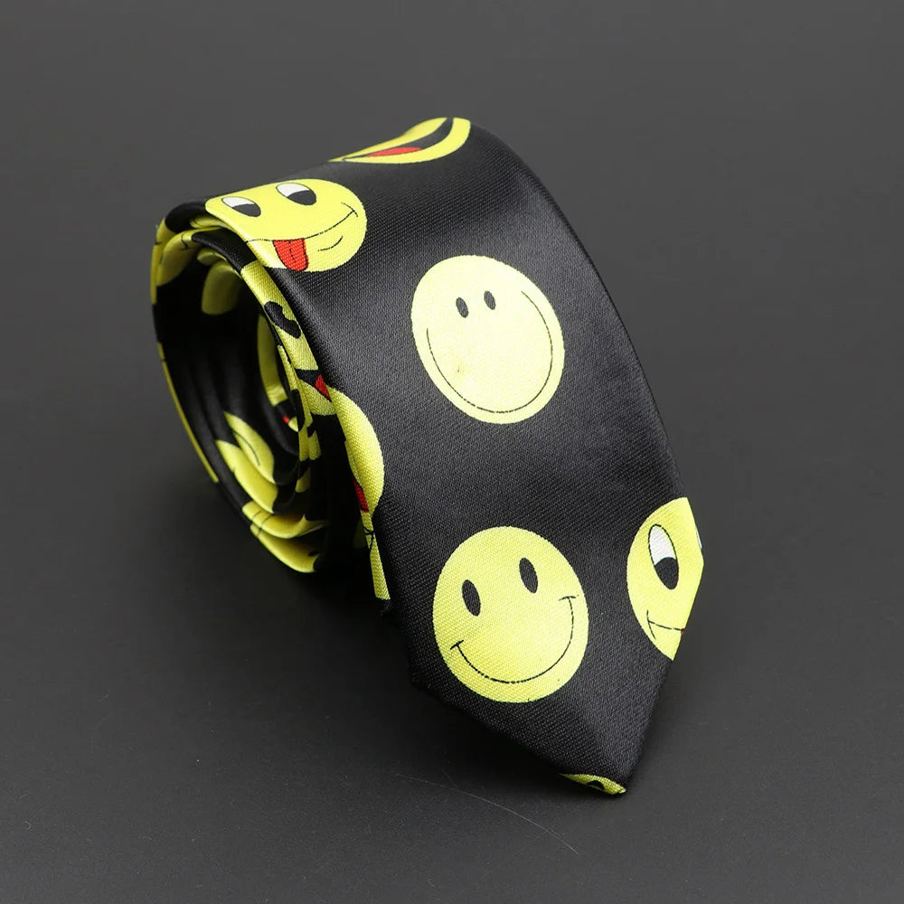 Classic Musical Notes Printed Tie Silky Narrow Neckties Slim Smooth Piano Guitar Necktie Simple Elegant Trendy Unisex Ties Gift