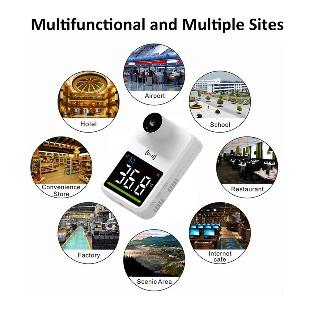 LCD Digital Infrared Thermometer Wall Mounted Non-contact Thermometer Laser Infrared Thermometer