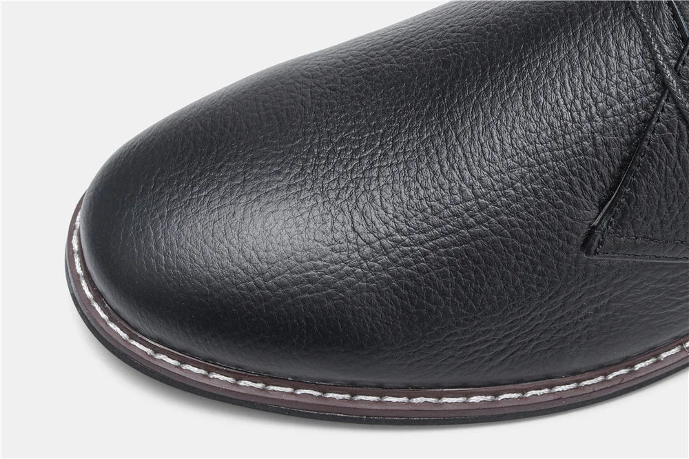 Genuine Leather  Men Boots Fashion Comfortable 2023 Brand Ankle Leather Boots #KD585