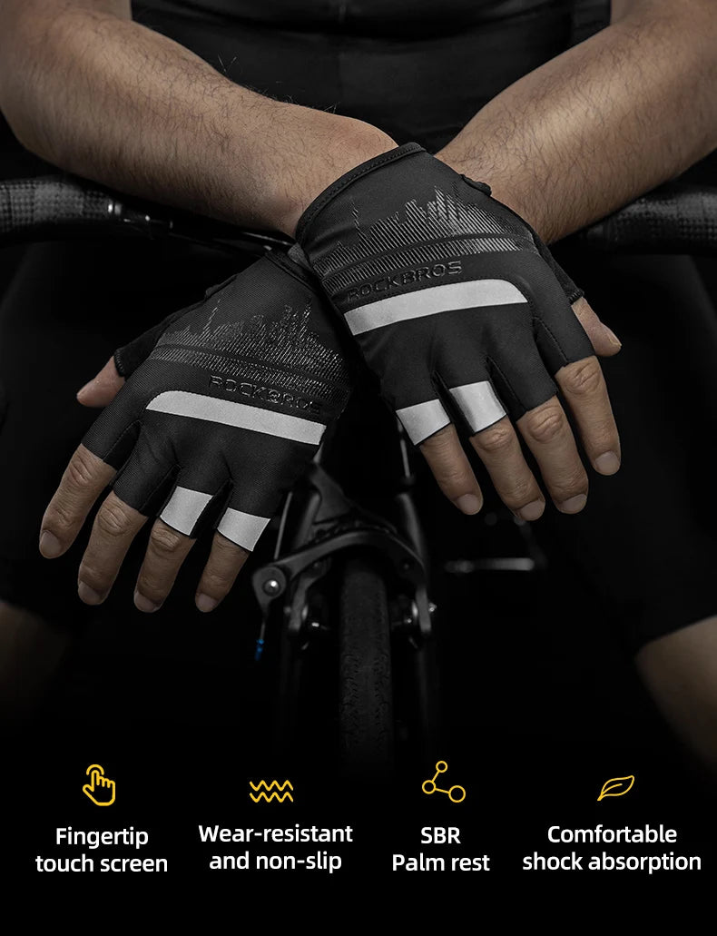 ROCKBROS Cycling Gloves Spring Autumn Summer Bike Gloves Sports Gloves Breathable MTB Mountain Bike Gloves Motorcycle Gloves