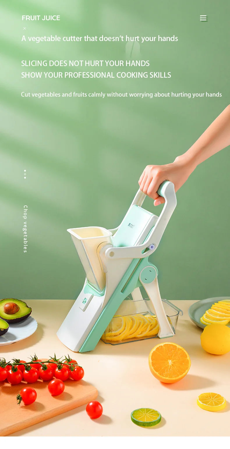 Vegetable Cutter Multifunctional Vegetable Cutter Lemon Slicing Kitchen Grater Meat Cutter Not Hurting Your Hands Kitchen Tool