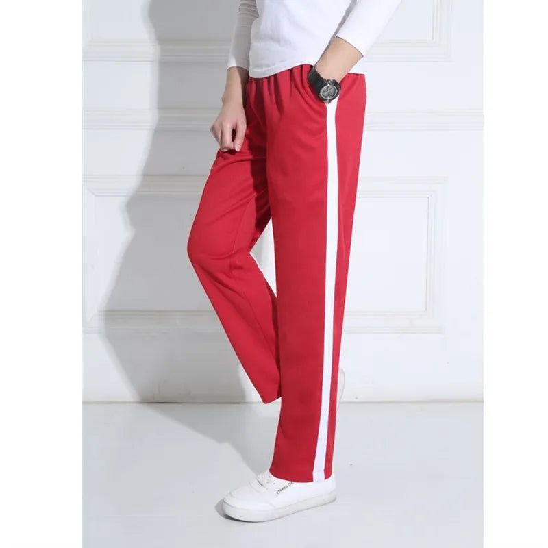 Unisex New Pants Casual Sweatpants Striped Bastic Trousers Pants Men Joggers Simple Work Pants