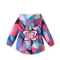 Boys Jeans Jackets Spring Girls Fashion Hooded Coats Autumn Children Clothes Kids Casual Zipper Colorblocking Outerwear 1-10Y