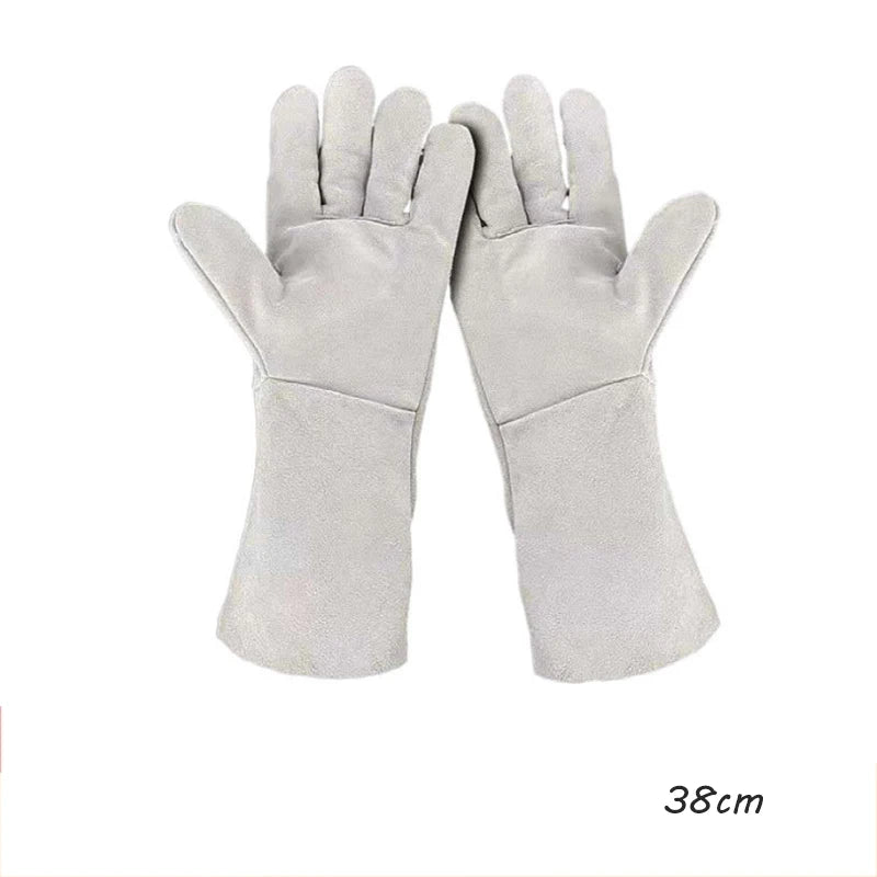 Leather Pet Gloves Anti-grasping Anti Bite Protective Cowhide Gloves Cat Dog Gardening Work Gloves Pets Training Handling Gloves
