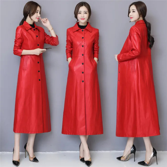 New Women Sheepskin Coat Autumn Winter 2025 Fashion Keep Warm Long Jacket Thicken Sheep Leather Coat Suede Outerwear Female