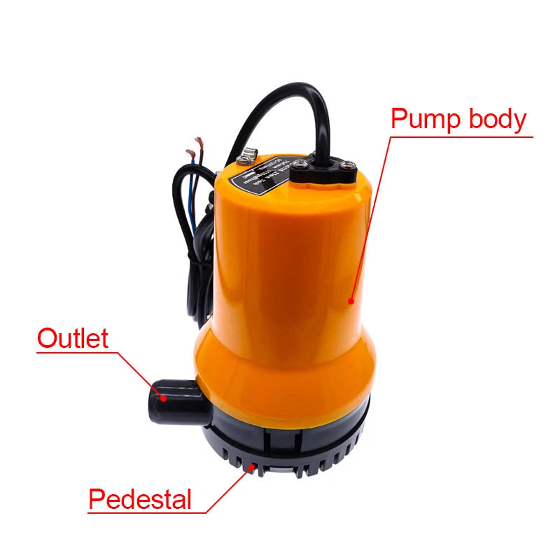 1PCS Submersible Water Pump 12V Bilge Pump Mini Cabin Drainage Pump Household Pumping circulation Electric Pump