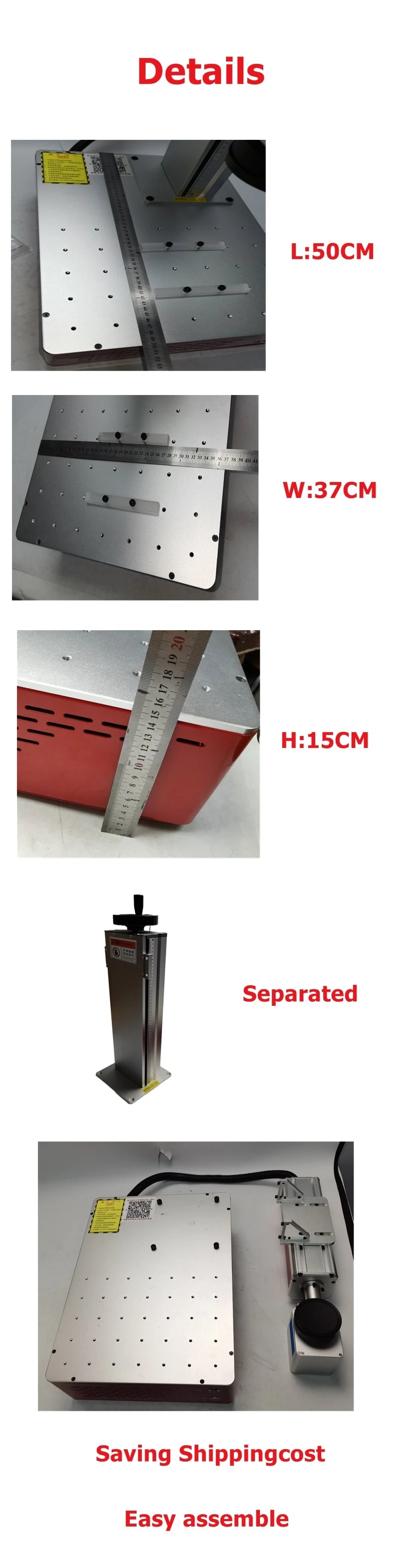 50W Raycus Fiber Laser Marking Machine 30W Laser Engraver Nameplate Engraving Metal Carving for PVC Plastic Stainless Steel