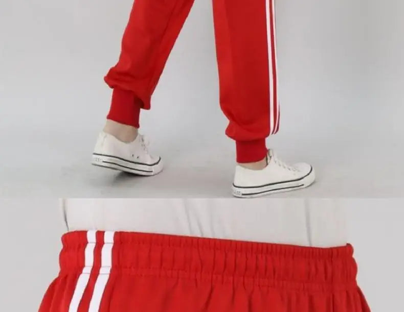 2023 Summer Men's Casual Sweatpants Men Jogger Basic Trousers Tracksuit Side Stripe Bottoms Breathable Sportswear Track Pants