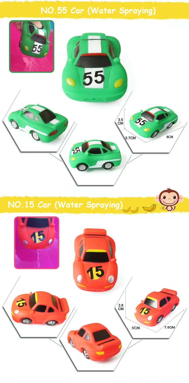 Water Toys Cartoon Classic Shower Bath Toy Cars Train Boats Bathroom Swimming Bathing Shower Educational Toys For Kids Gift