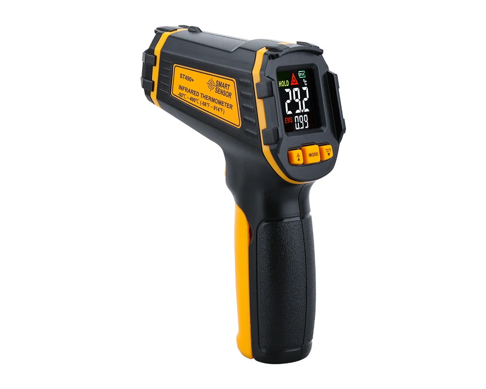 Digital Infrared Thermometer Laser Temperature Meter Non-contact Pyrometer Imager Hygrometer IR Termometro Color LCD Light Alarm