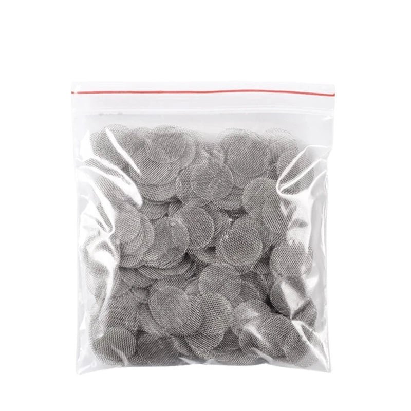 50pcs Smoking Tobacco Metal Filters Pipe Screen Gauze Thickened Multifunctional Hookah Water Pipe Stainless Steel Net Wholesale
