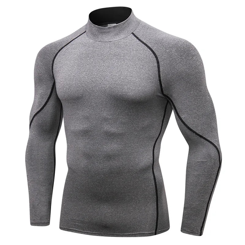 Thermal Underwear Sets Men High Collar Winter Long Johns Thermo Underwear Compression Sweat Quick Drying Thermal Clothing