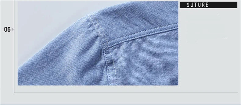 S-6XL Casual Pure Cotton Oxford Mens Shirts Long Sleeve Embroidery Horse Design Regular Fit Fashion Button Man White Dress Shirt