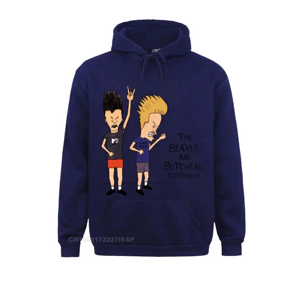 Men JackeSweatshirt Rock Music Beavis And Butthead Youth Sportswear Cotton Great Mens Oversized Harajuku Hoodies Custom