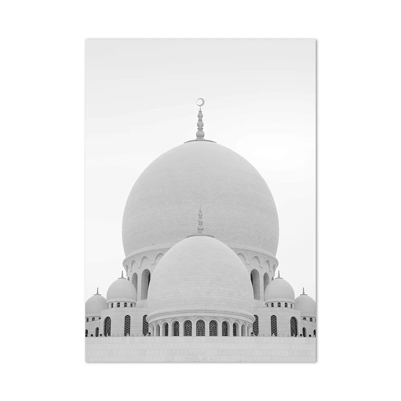 Islamic Holy Cities Makkah Prints Madinah Quds Jerusalem Arabic Wall Art Canvas Painting Mecca Posters Living Room Home Decor