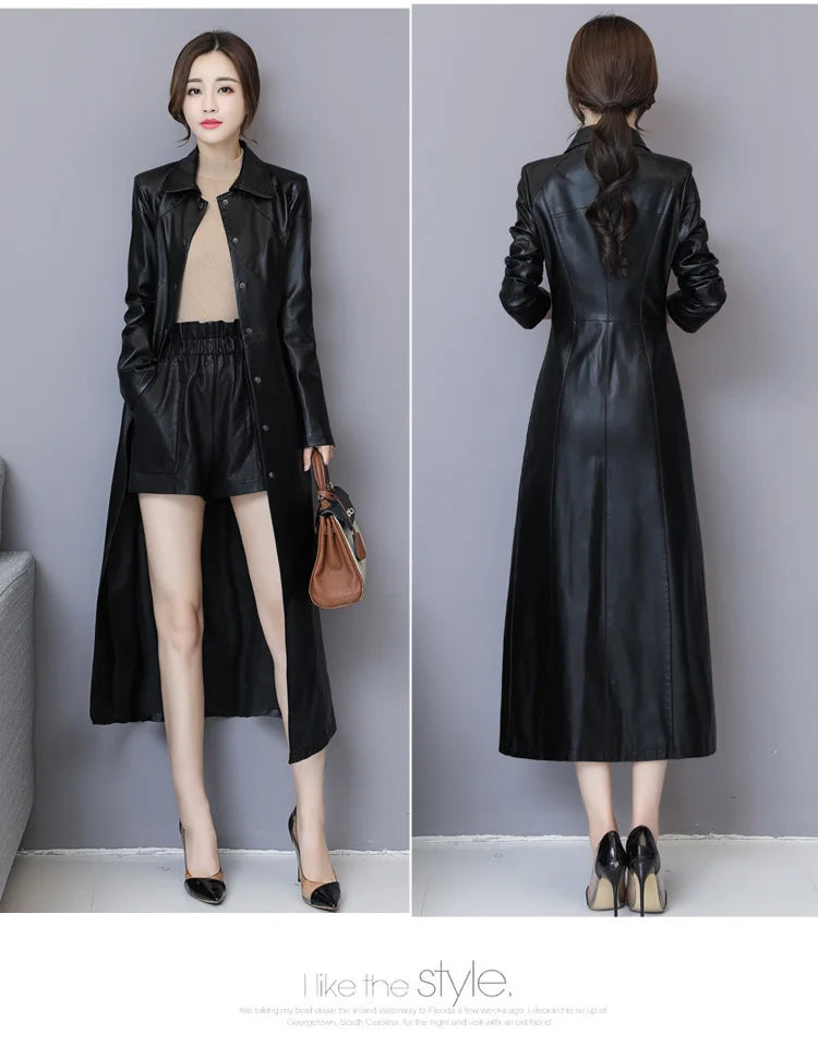 New Women Sheepskin Coat Autumn Winter 2025 Fashion Keep Warm Long Jacket Thicken Sheep Leather Coat Suede Outerwear Female
