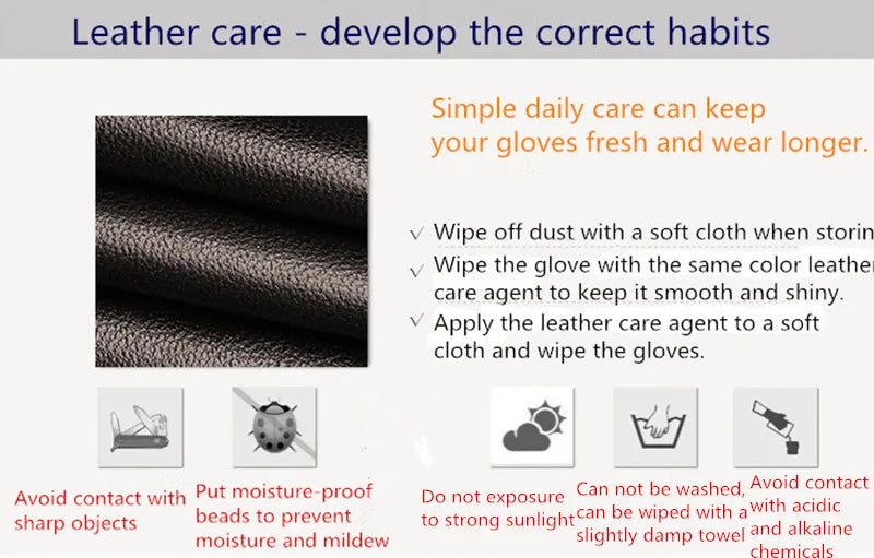 Winter Thick Sheepskin Fur Lining Warm Goatskin Gloves Men's Deerskin Pattern Leather Sheep Shearing Cold-Proof Finger Gloves