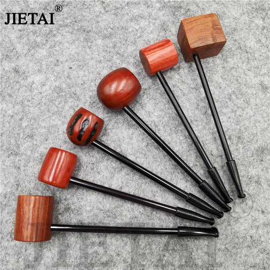 Portable Wooden Popeye Pipe Straight Type Retro Sailor Tobacco pipe Wood smoking pipe Handmade Practice Bucket Smoke Accessory