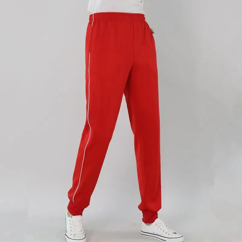 2023 Summer Men's Casual Sweatpants Men Jogger Basic Trousers Tracksuit Side Stripe Bottoms Breathable Sportswear Track Pants